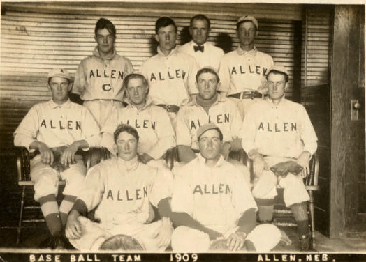 Allen Nebraska baseball 1909 town team