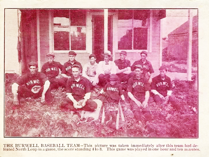Burwell Nebraska baseball 1910 town team