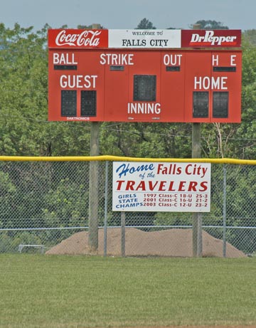 Falls 
City Baseball Scoreboard