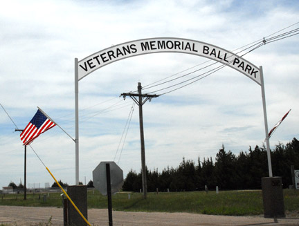 entrance to Valentine Nebraska Baseball Stadium